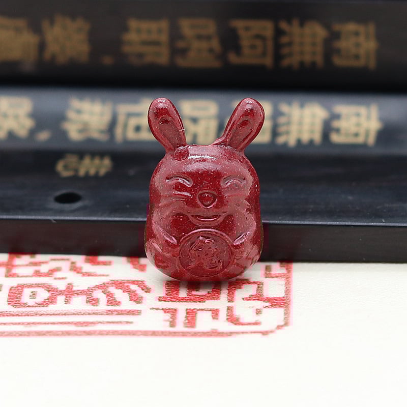 Zodijaki mini privjesak od prirodnog cinnabara, graviranje i poliranje, čistoća 95%, mogućnost prilagođavanja