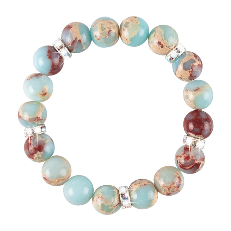 Kézzel készített kristály karkötő nőknek – mesterséges kristályok, geometriai gyöngyök, kézi ékszer