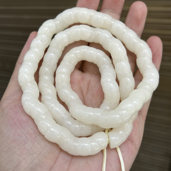 Narukvica od Bodhi korijena, prirodni stil, unisex, pletena konstrukcija, 16 perli