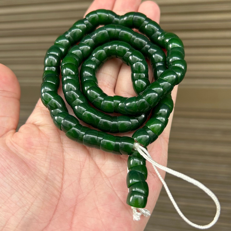 Narukvica od Bodhi korijena, prirodni stil, unisex, pletena konstrukcija, 16 perli