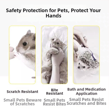 Aizsargājošas cimdi mājdzīvnieku kopšanai, pret kaķu skrāpējumiem, bieza liellopa āda, papildu aizsardzība pret suņa kodieniem, piemēroti kopšanai un mazgāšanai maziem dzīvniekiem