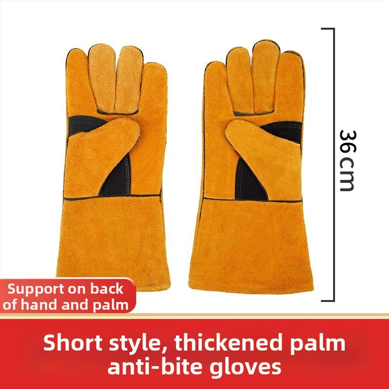 Aizsargājošas cimdi mājdzīvnieku kopšanai, pret kaķu skrāpējumiem, bieza liellopa āda, papildu aizsardzība pret suņa kodieniem, piemēroti kopšanai un mazgāšanai maziem dzīvniekiem