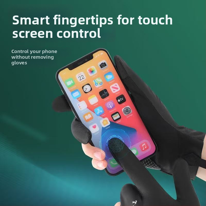 Tenké tri-prstové biliardové rukavice - priedušné, protišmykové, poloprstové