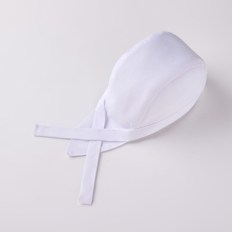Prilagodljiva kapa kuhara piratskog stila, karirani twill materijal, ravni vrh, rub s ravnim završetkom, tisak logotipa — unisex kuhinjska kapa
