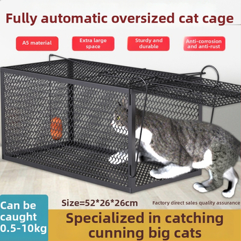 Visiškai automatinis katės gaudymo narvas, metalinė konstrukcija, tinkamas katėms, naminių gyvūnų narvai