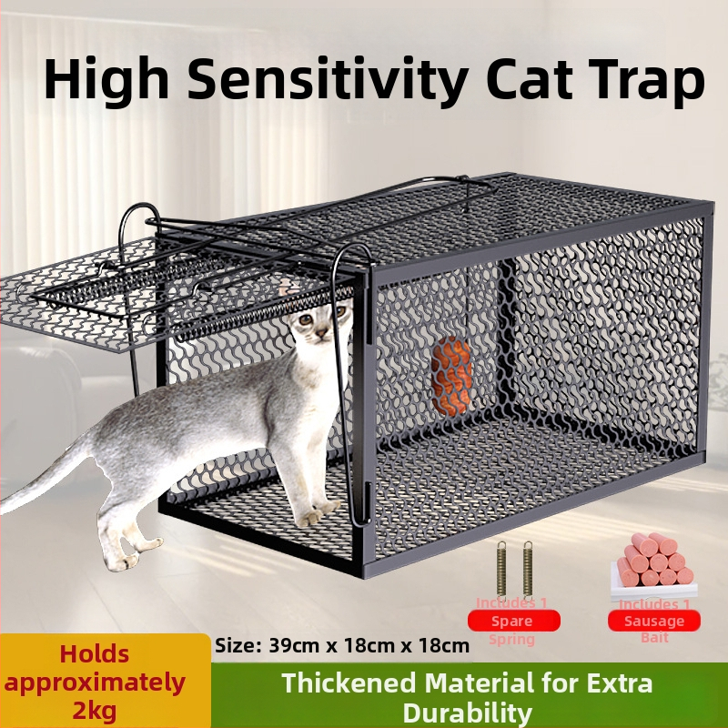 Visiškai automatinis katės gaudymo narvas, metalinė konstrukcija, tinkamas katėms, naminių gyvūnų narvai