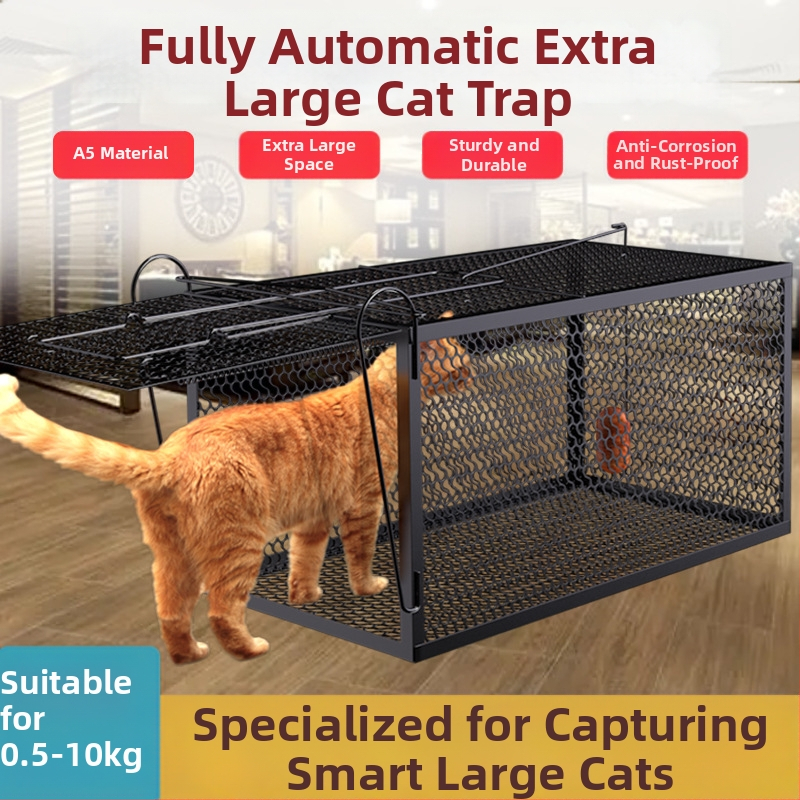 Visiškai automatinis katės gaudymo narvas, metalinė konstrukcija, tinkamas katėms, naminių gyvūnų narvai