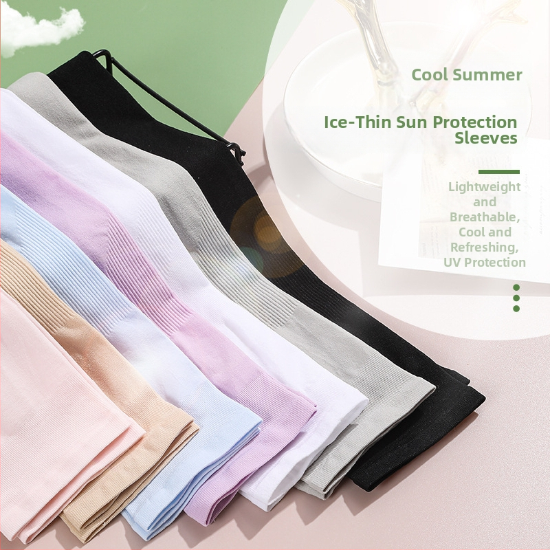 Унисекс Ice Silk ръкави за слънцезащита за шофиране и каране на открито; найлон-спандекс смес 90–95%; пролет 2025