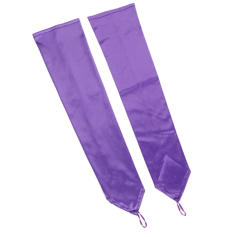 Дамски сатенени дълги ръкавици за слънцезащита - минималистичен стил, лято 2024