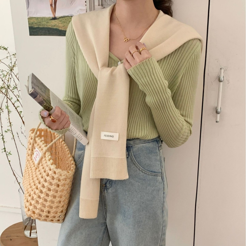 Korejski proljetno-ljetni mali kvadratni šal, mješovita vlakna, monokromatski uzorak, Jacquard tkanje, UV zaštita