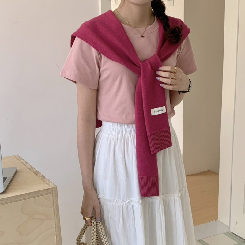 Korejski proljetno-ljetni mali kvadratni šal, mješovita vlakna, monokromatski uzorak, Jacquard tkanje, UV zaštita