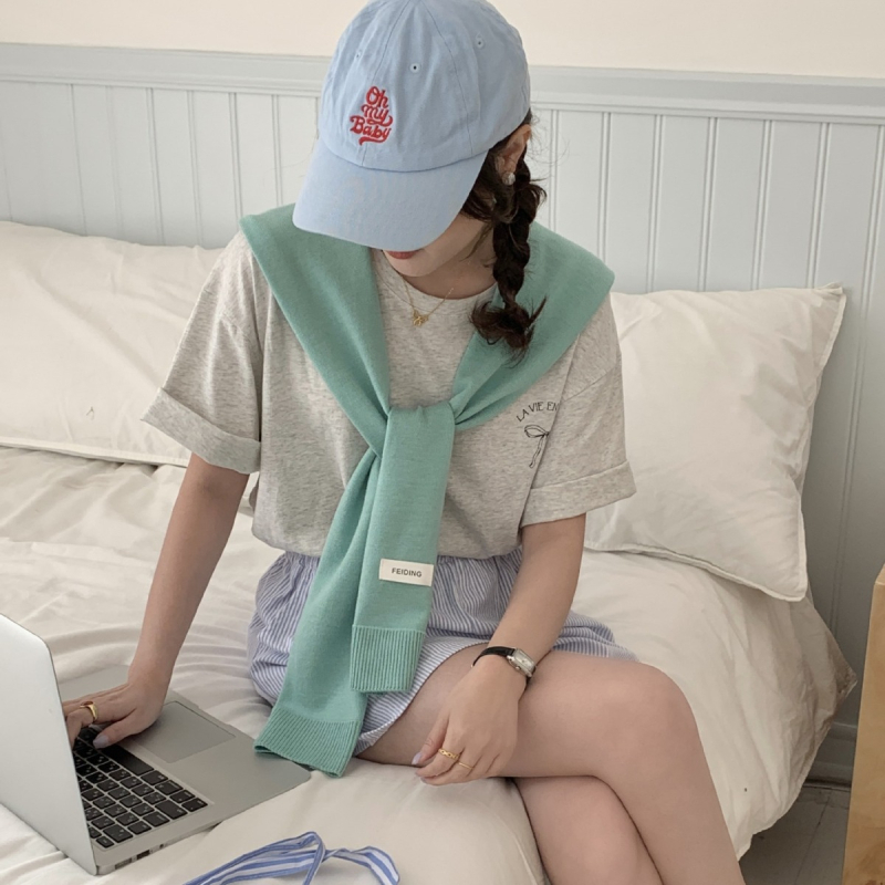 Korejski proljetno-ljetni mali kvadratni šal, mješovita vlakna, monokromatski uzorak, Jacquard tkanje, UV zaštita