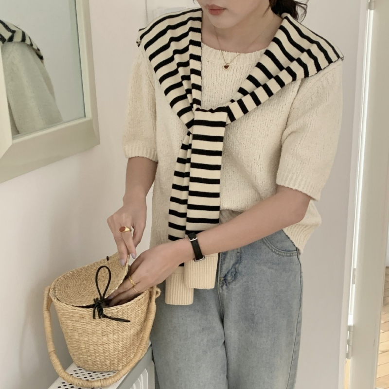 Korejski proljetno-ljetni mali kvadratni šal, mješovita vlakna, monokromatski uzorak, Jacquard tkanje, UV zaštita