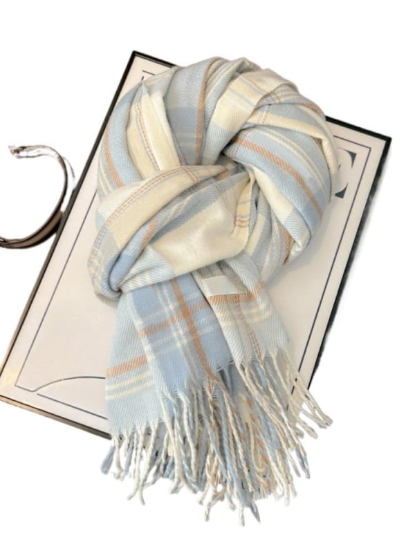 Šal 100% poliester, karirani uzorak, zima/jesen, izdanje jesen 2024