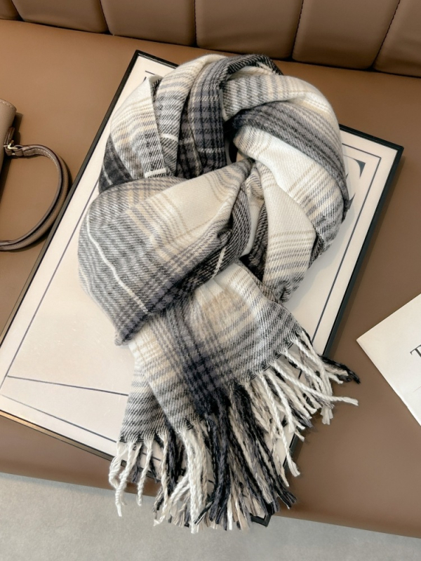 Šal 100% poliester, karirani uzorak, zima/jesen, izdanje jesen 2024