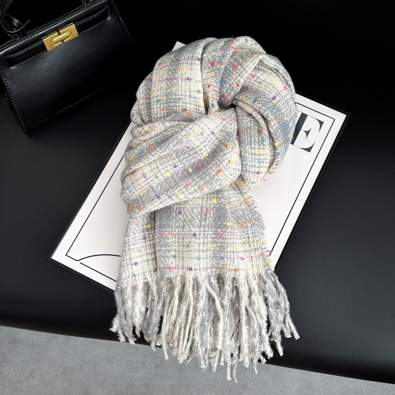 Šal 100% poliester, karirani uzorak, zima/jesen, izdanje jesen 2024