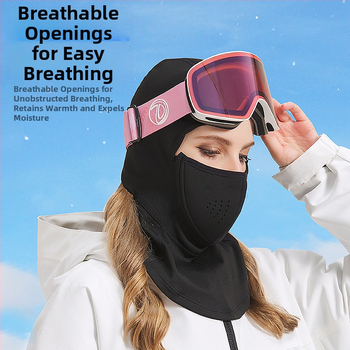 Magnētiskā slēpošanas sejas maska ar UV aizsardzību, ūdensnecaurlaidīgs audums, flīsa iekšējā odere, universāla