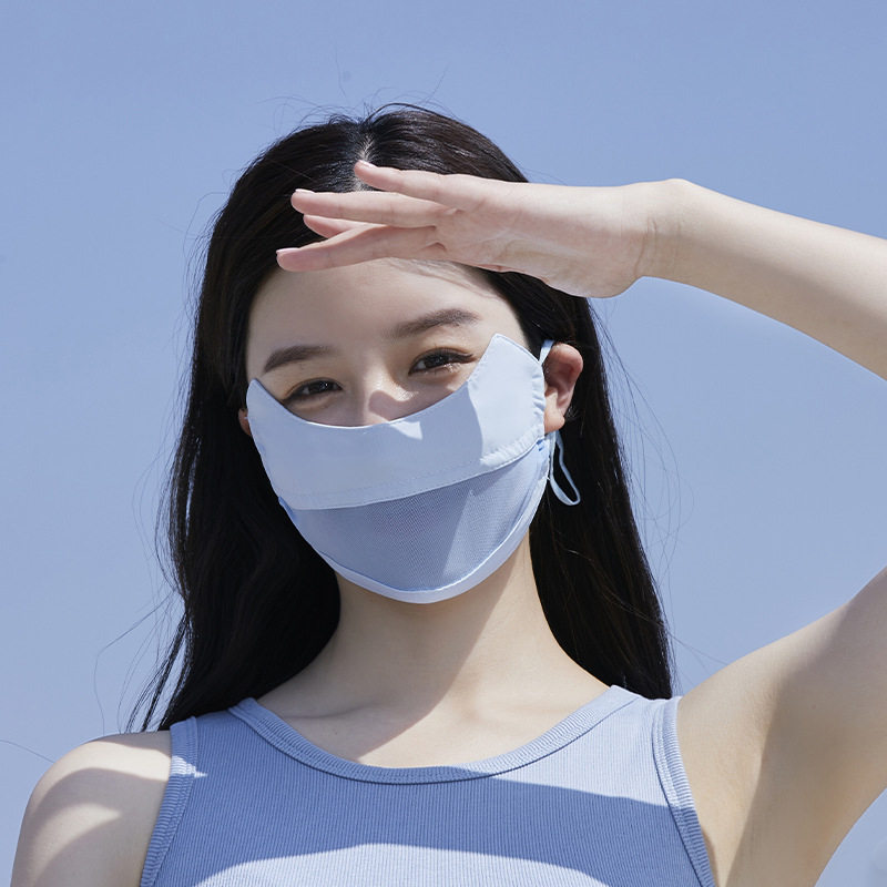 ACRUNU Teljes arc UV védő maszk vezetéshez és szabadban kerékpározáshoz – gyorsan száradó, légáteresztő nejlon anyag, UPF 40+, ultra könnyű