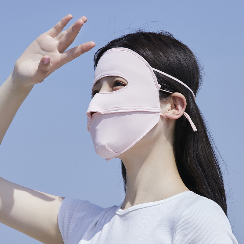 ACRUNU Teljes arc UV védő maszk vezetéshez és szabadban kerékpározáshoz – gyorsan száradó, légáteresztő nejlon anyag, UPF 40+, ultra könnyű