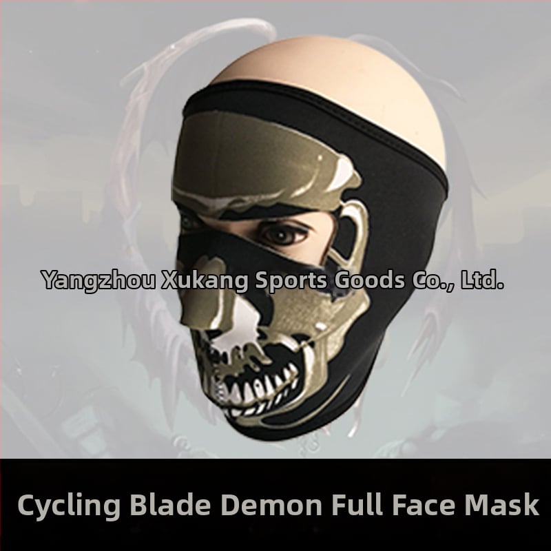 Velosipēdu maska ar vēja izturīgu dizainu, spoku motīvs, 58 g, SBR kompozīts, universāla