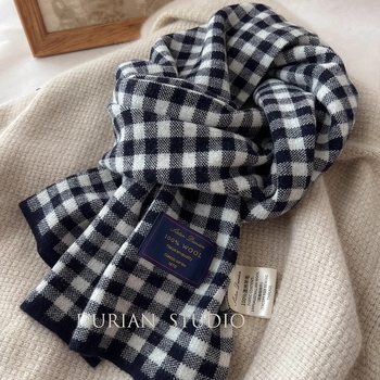 Nayue šal od 100% vune karirani uzorak Warp-Knit tkanjem, zima