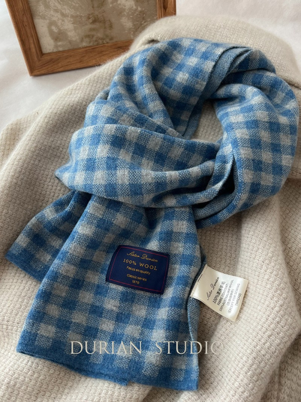 Nayue šal od 100% vune karirani uzorak Warp-Knit tkanjem, zima