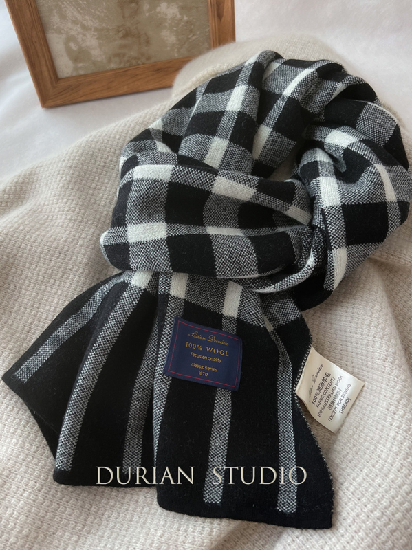 Nayue šal od 100% vune karirani uzorak Warp-Knit tkanjem, zima