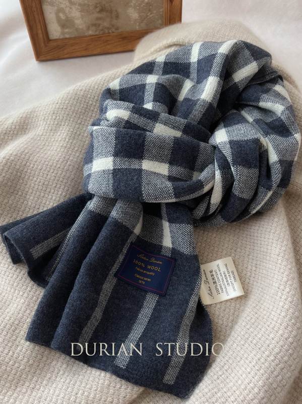 Nayue šal od 100% vune karirani uzorak Warp-Knit tkanjem, zima