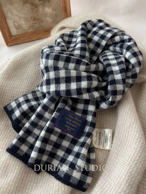 Nayue šal od 100% vune karirani uzorak Warp-Knit tkanjem, zima