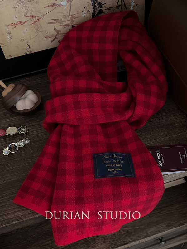 Nayue šal od 100% vune karirani uzorak Warp-Knit tkanjem, zima