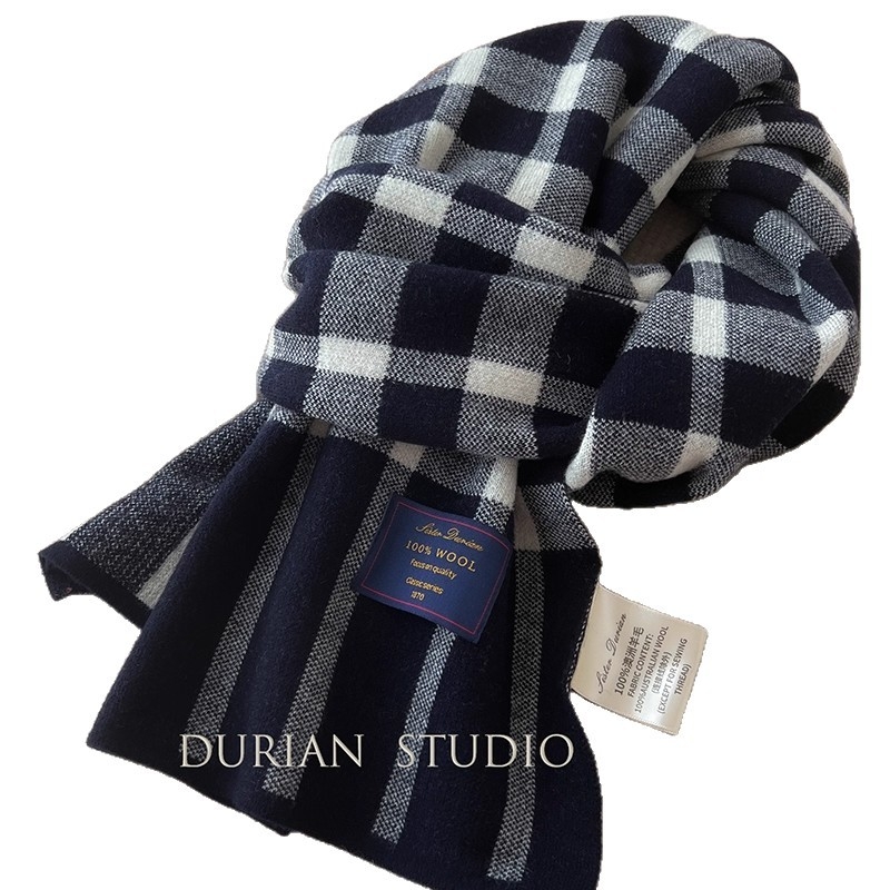 Nayue šal od 100% vune karirani uzorak Warp-Knit tkanjem, zima