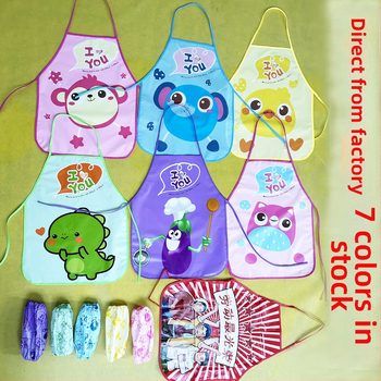 Vaikų EVA vandeniui atspari prijuostė su animaciniu raštu, saugumo lygis A, skirta 3–8 metų vaikams