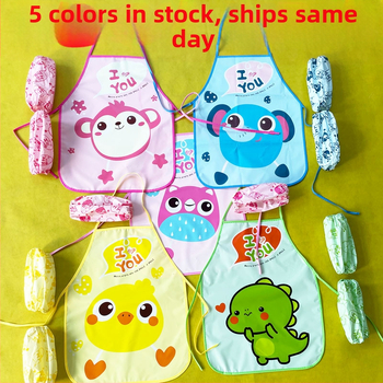 Vaikų EVA vandeniui atspari prijuostė su animaciniu raštu, saugumo lygis A, skirta 3–8 metų vaikams