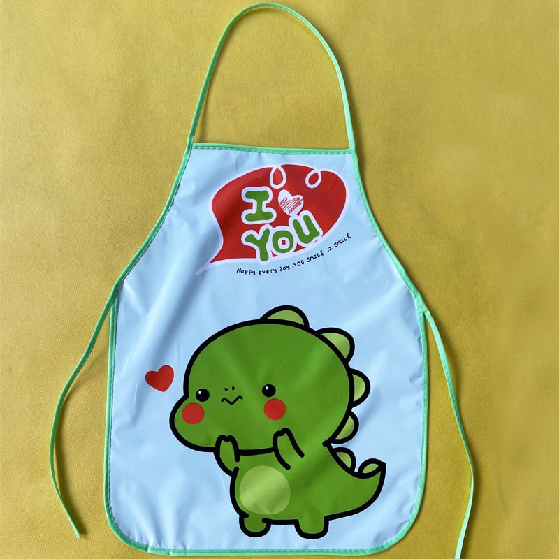 Vaikų EVA vandeniui atspari prijuostė su animaciniu raštu, saugumo lygis A, skirta 3–8 metų vaikams