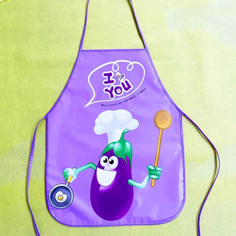 Vaikų EVA vandeniui atspari prijuostė su animaciniu raštu, saugumo lygis A, skirta 3–8 metų vaikams