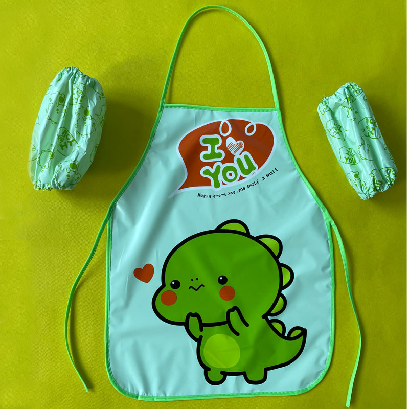 Vaikų EVA vandeniui atspari prijuostė su animaciniu raštu, saugumo lygis A, skirta 3–8 metų vaikams