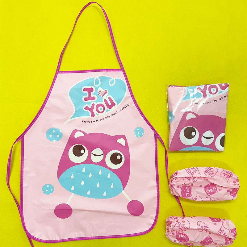 Vaikų EVA vandeniui atspari prijuostė su animaciniu raštu, saugumo lygis A, skirta 3–8 metų vaikams