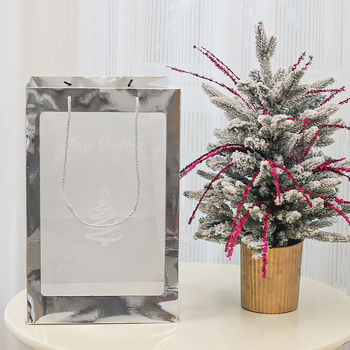 Liela Ziemassvētku tote soma no papīra — stils cits, dāvanu iepakojums