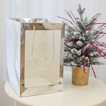 Liela Ziemassvētku tote soma no papīra — stils cits, dāvanu iepakojums