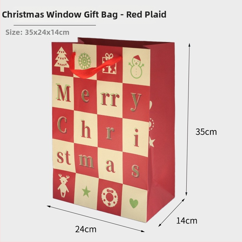 Liela Ziemassvētku tote soma no papīra — stils cits, dāvanu iepakojums