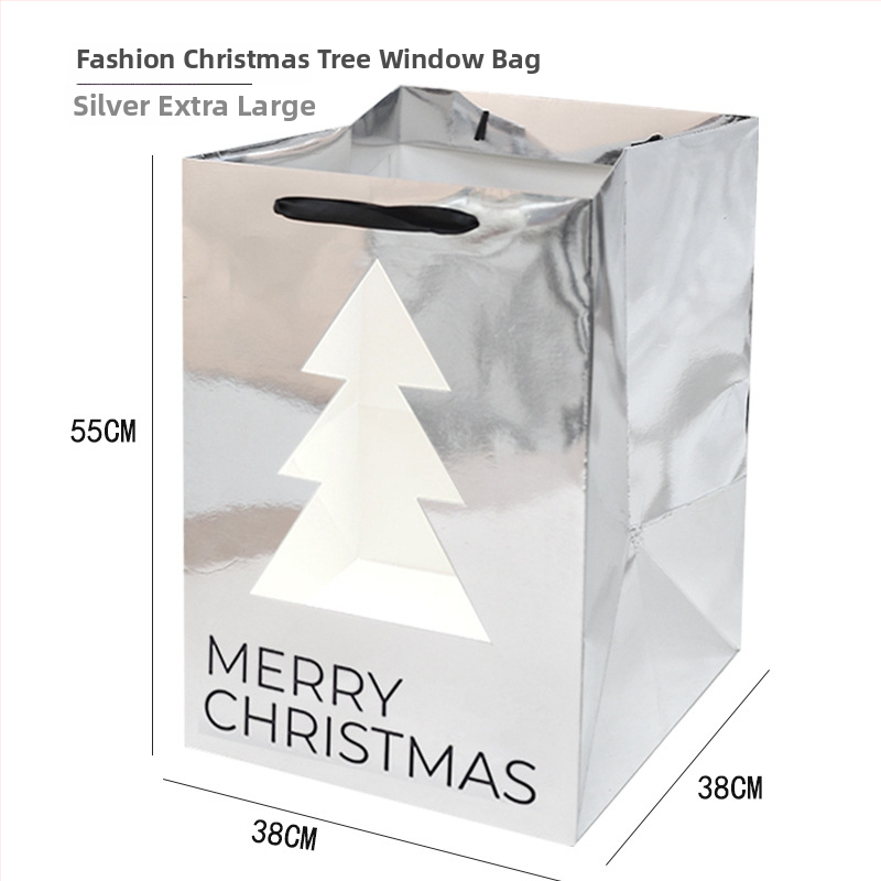 Liela Ziemassvētku tote soma no papīra — stils cits, dāvanu iepakojums