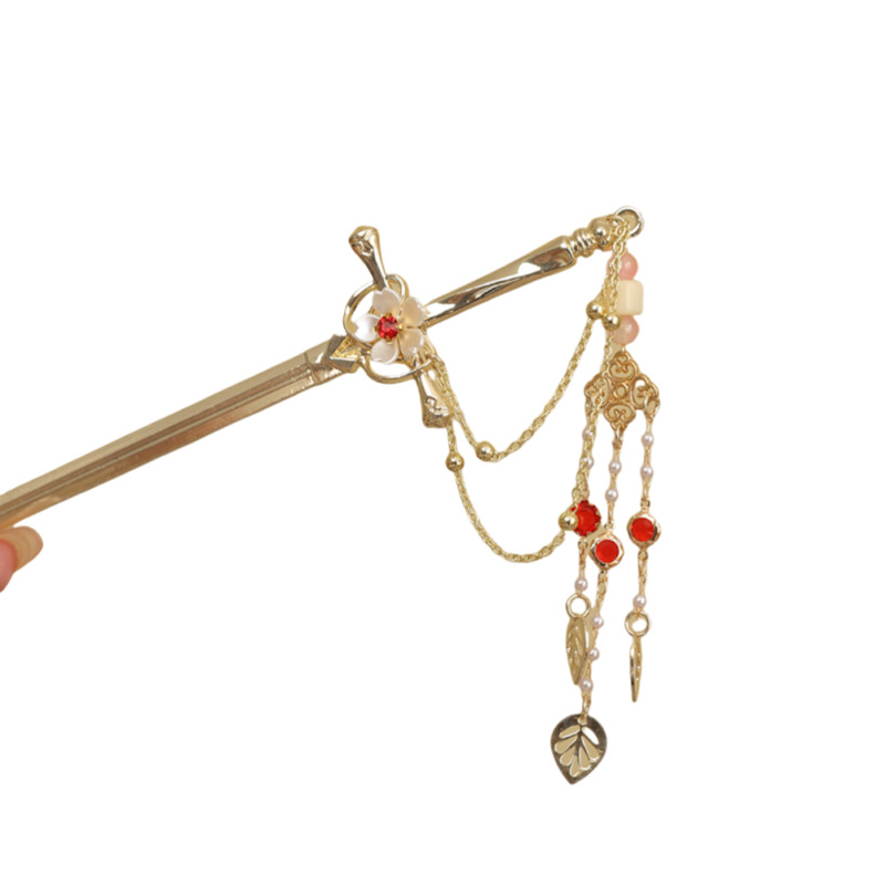 Ukosnica za kosu od stakla s resom, etnički stil, geometrijski dizajn inspiriran mačem, prilagodljivo