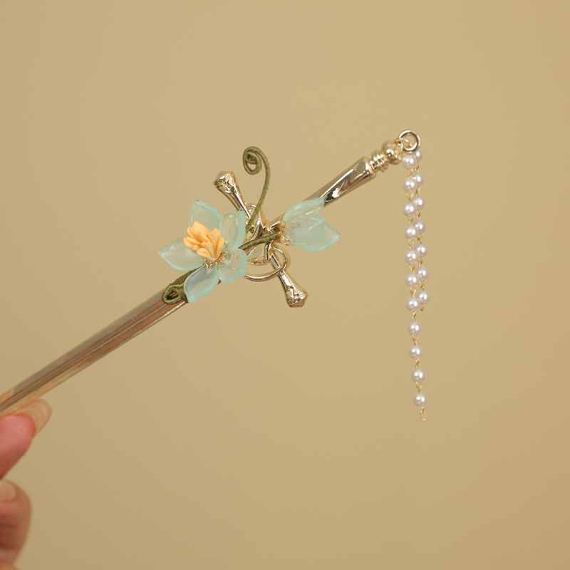 Ukosnica za kosu od stakla s resom, etnički stil, geometrijski dizajn inspiriran mačem, prilagodljivo