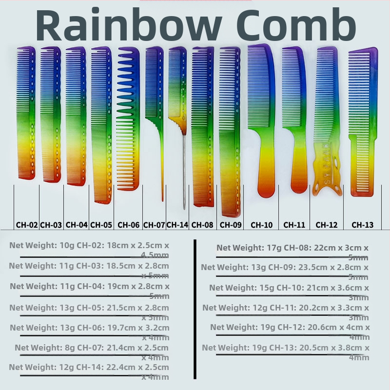 Kirpėjų šukos su smaigiu uodega, plastmasinės, bendram naudojimui