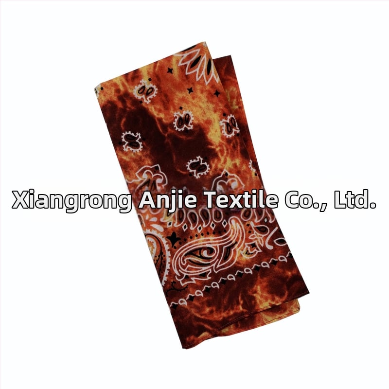 Pamuņas kvadrātveida šalle ar Cashew Flower rakstu, tie-dye, ārējai izmantošanai, unisex, ar logotipu drukāto, daudzfunkcionāls