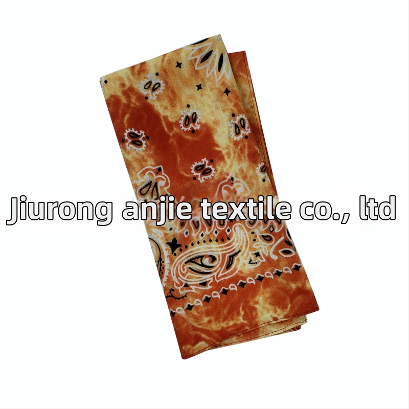 Pamuņas kvadrātveida šalle ar Cashew Flower rakstu, tie-dye, ārējai izmantošanai, unisex, ar logotipu drukāto, daudzfunkcionāls