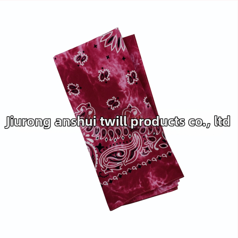 Pamuņas kvadrātveida šalle ar Cashew Flower rakstu, tie-dye, ārējai izmantošanai, unisex, ar logotipu drukāto, daudzfunkcionāls