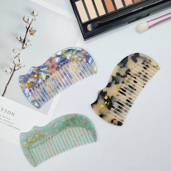 Četka za kosu s motivom mačke, debela, od ploče octene kiseline, ručno izrađena, antistatična