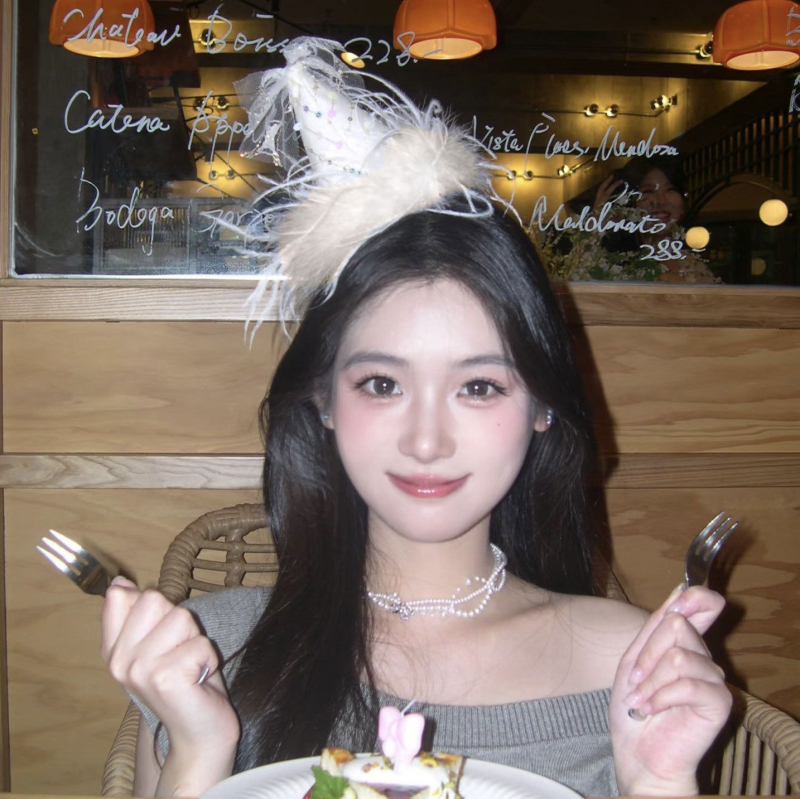 Krona za rođendan – šešir za glavu od tkanine, ručna izrada, ženski influencer stil