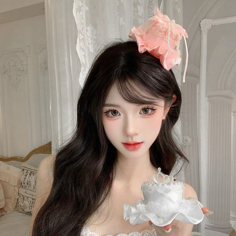 Krona za rođendan – šešir za glavu od tkanine, ručna izrada, ženski influencer stil